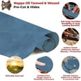 thumbnail image 3 of ELW 5-6 oz 2-2.4mm Nappa Oil Tanned & Waxy Finish Leather Pre-Cuts & Hides  Size: 2 PCS 8"x8" 20.3-20.3 cm  Blue Color  Full Grain Genuine Craftsman Grade A/B, Leatherworking, Sheets, 3 of 6