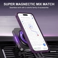 thumbnail image 3 of Case for iPhone 11,Decase Magnetic Translucent Shell,Support Wireless Charging & Magnetic Car Mount,Military Grade Drop Protection Matte Phone Cover,for iPhone 11 - purple, 3 of 6