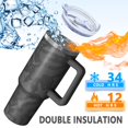 thumbnail image 5 of 40oz Tumbler with Handle and Straw, Vacuum Insulated Stainless Steel Travel Mug, Fits Car Cup Holder, Camo Print, 5 of 6