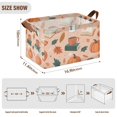 thumbnail image 7 of Yayeee Foldable Storage Basket for Shelves with Handles Waterproof Cloth Bins, Pink Fall Coffee, 7 of 7