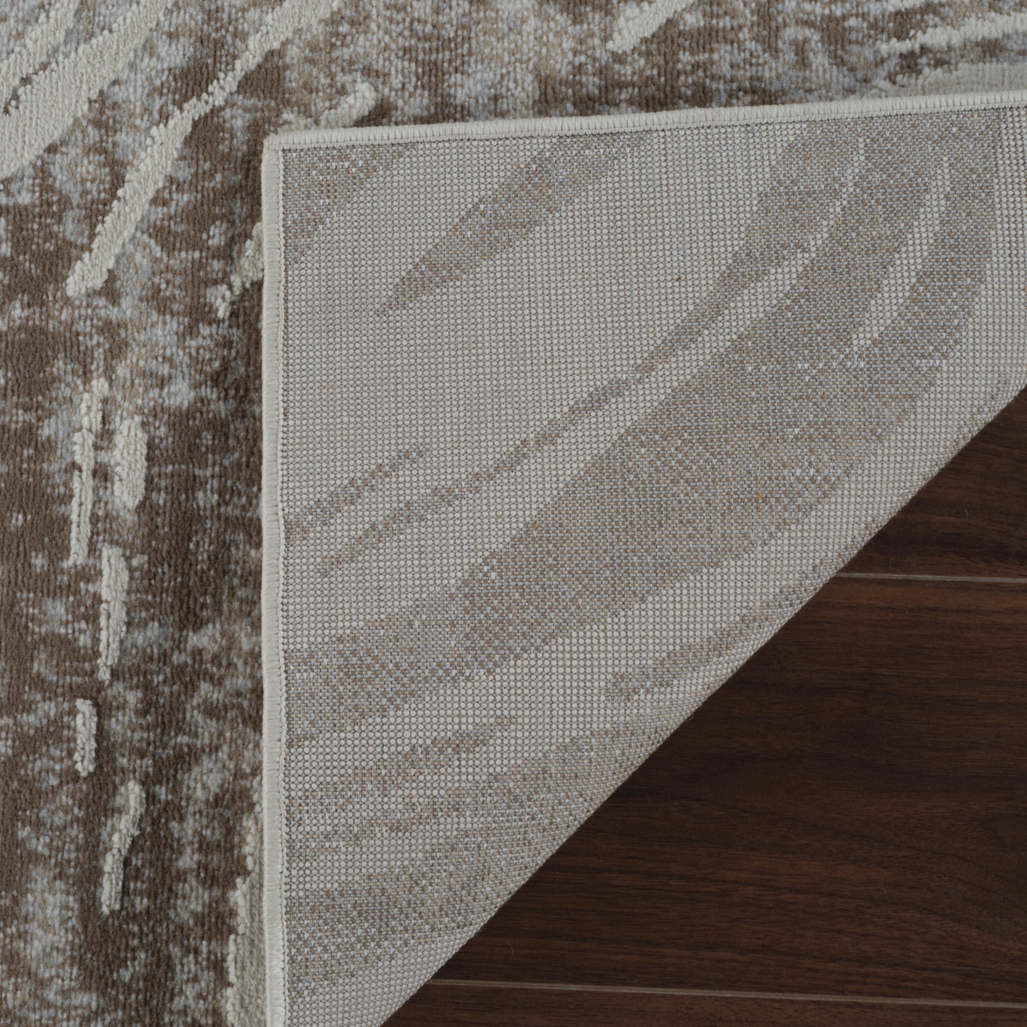 Rug Branch Nomad Abstract Indoor Area Rug, Beige Brown, Coastal - Living Room, Bedroom, Dining Room, and Kitchen