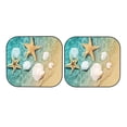 thumbnail image 7 of Bingfone Starfish And Seashell On The Summer Beach Print 2-Piece Sun Shade Front Windshield - Foldable Car Front Window Sunshades For Most Sedans Suv Truck - Small, 7 of 7