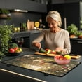 thumbnail image 3 of Renewold Stove Top Cover for Glass Stove Top, Ceramic Glass Stove Cover Mat Oil Resistant Prevent Scratching Oven Mat Protector Expands Usable Space, Rooster Chicken Garden, 3 of 7