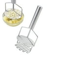 thumbnail image 5 of Deyuer Double-layer Potato Masher Manual Potato Press Wavy Pressure Ricer Crusher Kitchen Tools for Mashed Potatoes Vegetables Fruits,Stainless Steel, 5 of 8