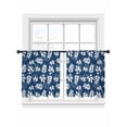 thumbnail image 2 of Sheer Curtains 45 Inches Long, Blue Leaves Light Filtering Window Curtains for Living Room/Bedroom, Farmhouse Pastoral Spring Leaf Branch Rod Pocket Voile Sheer Curtain Drapes, 52"W x 45"L, 2 Panels, 2 of 8