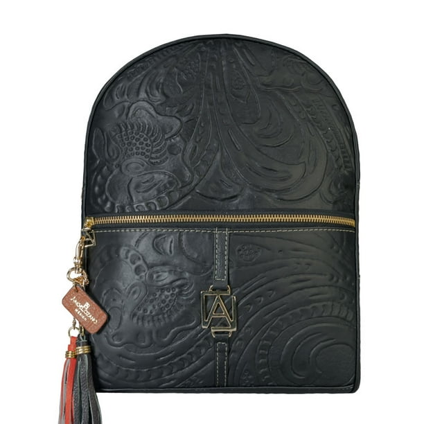 Mochila de Piel AngeLozano Modelo Chiapas Negro | Bodega  display picture 3