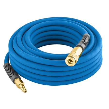 Estwing E38100PVCR 3/8" x 100' PVC / Rubber Hybrid Air Hose with 1/4" Brass Fittings