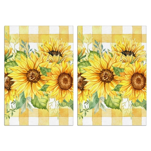 Flowers and Plants Kitchen Towels Set Of 2, Absorbent and Soft Dish Towels for Farmhouse Decor, Country Kitchen.
