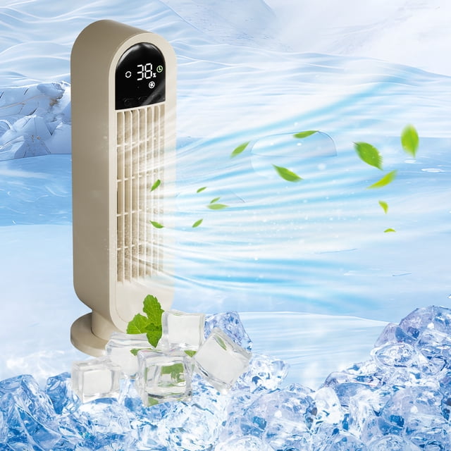 Suncoda Tower Fan, Desktop Tower Fan - Lifeng Pro Mini Portable Double Leaf Small Fan
