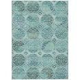 thumbnail image 2 of 5' X 8' Teal Blue And Aqua Trellis Washable Indoor Outdoor Area Rug, 2 of 5