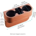 thumbnail image 2 of Brown Multifunctional Car Cup Holder Car Seat Organizer Gap Filler Bottle Phone Storage Organizer, 2 of 7