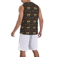 thumbnail image 2 of Xecao Boho Owl print basketball shirt for both men and women, a unisex basketball jersey perfect for theme parties-XX-Large, 2 of 6