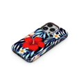 thumbnail image 3 of DesignSkinz Scratch-Resistant Hard Slim Case Compatible with iPhone 16 Pro (Compatible with MagSafe) - Vivid Tropical Red Floral v1, 3 of 9