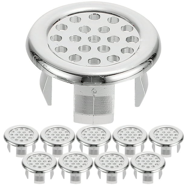 10 Uds. Tapas de desbordamiento de lavabo, tapas de desbordamiento de fregadero, tapas de orificio redondo, tapas de orificio de fregadero