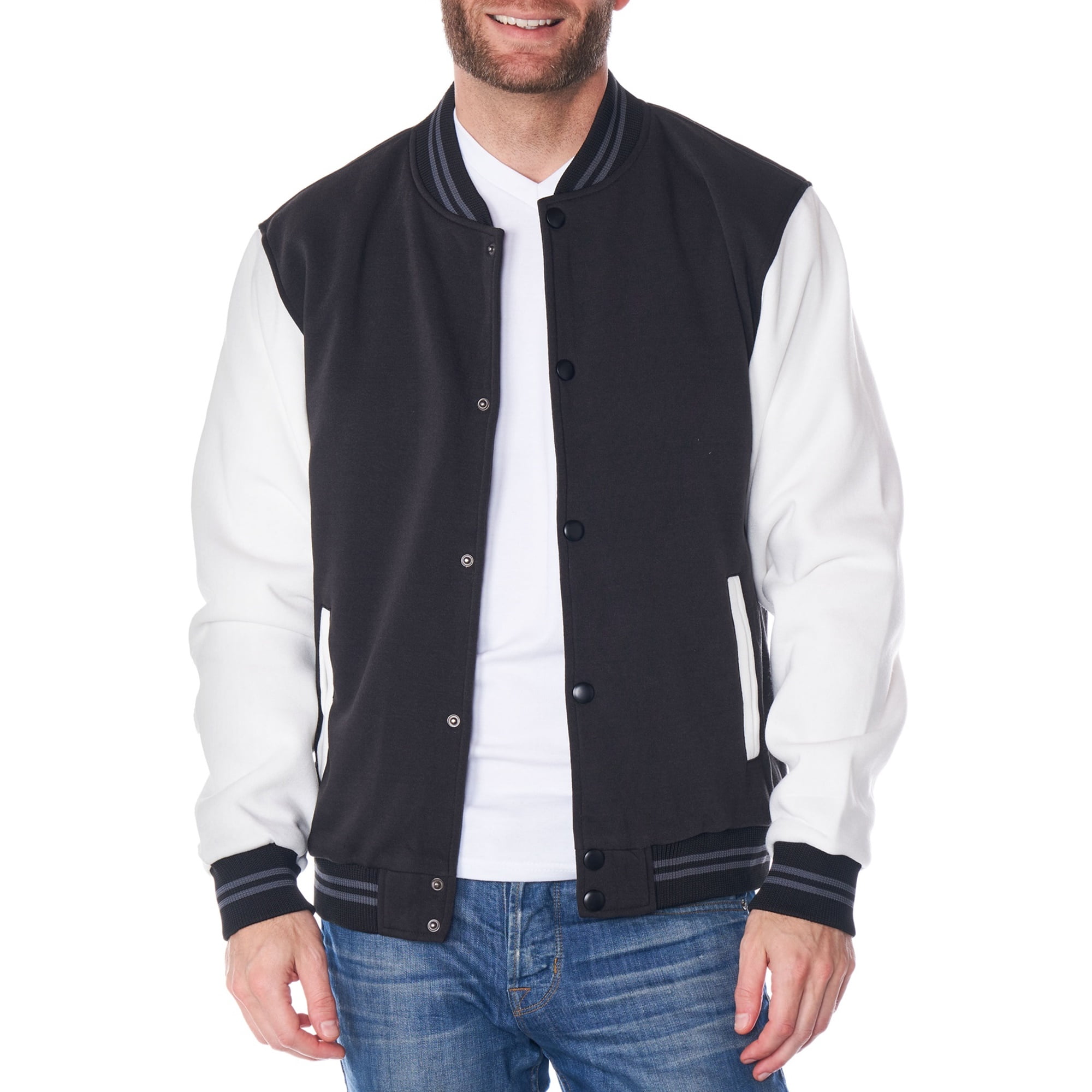 Youhan Mens Casual Quilted Patchwork Faux Leather Bomber Jacket