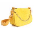 thumbnail image 4 of Bolsa bandolera de pana de moda para mujer, de hombro con cadena sólida (amarillo) Likrtyny Para Estrenar, 4 of 9