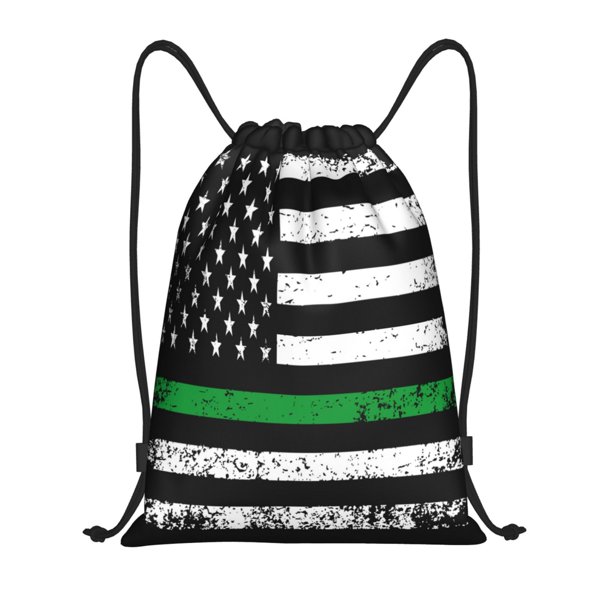 Fotbe American Flag Bolsa Mochila con Cordón Estampada, Bolsa de Gimnasio Deportiva, Bolsa Cinch, Bolsa con Cordón para Hombres y Mujeres-Small