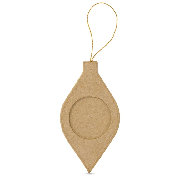 Decopatch Paper Mache Ornament - Elongated Christmas Ball Frame