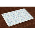 thumbnail image 1 of Ambesonne Snowflake Place Mats Set of 4, Colorful Winter Leaf, Standard Size, Multicolor, 1 of 4