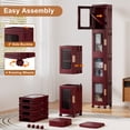 thumbnail image 4 of VECELO 65.4 in Folding Stackable Box Organizer with Wheels, Red, Set of 4 Count Pack, 4 of 13