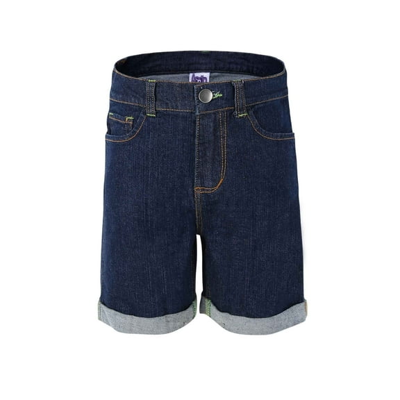 Bienzoe Girl's Soft Denim High Waist Stretchy Jeans Navy Shorts Size 10