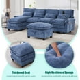 thumbnail image 3 of MOONMIS 106" U Shape Sectional Sofa Cloud Couch for Living Room, Upholstery Comfy Modular Sofas, 4 Seat Chenille U-Shaped Sleeper Sofa with Chaise Lounge, Ottoman & Pillows, 3 of 6