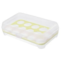Large Capacity Egg Holder - Clear Plastic Refrigerator Storage Container with Secure Lid, Egg Freshness Organizer Box for Fridge Door & Shelf