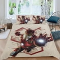 thumbnail image 2 of Iron Man Themed Bed Sheet Set Three Piece Set 53x79 Inches Comfortable And Skin Friendly Unique Design Creating A Star Studded Night, 2 of 6