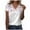 White, variant on Patlollav Blouses Womens Summer Lace Patchwork Short Sleeve Sexy Tops
