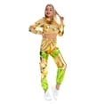 thumbnail image 3 of IBTOM CASTLE Women's Rave Outfit Shiny Crop Top Hoodie Casual Long Pants Hooded Workout Sweatshirt Dance Clubwear XXL Gold, 3 of 8