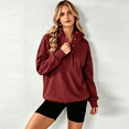 thumbnail image 6 of Resicozy Womens Oversized Sweatshirt Long Sleeve Henley Pullover Tops 2026 Spring Casual Button Loose Fit Sweatshirts Wine S, 6 of 6