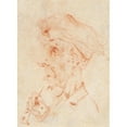 thumbnail image 3 of Pier Leone Ghezzi 14x18 Black Modern Framed Museum Art Print Titled - Head of a Man In&nbsp;Profile (18th&nbsp;Century), 3 of 5