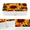 thumbnail image 4 of Sunflower PU Leather Bracelet Holder Jewelry Box Stand Necklace Organizer with Removable Compartment Portable Case, 4 of 6