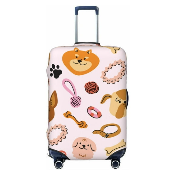 Xecao Cute Dog print Elastic Luggage Cover, with double-sided print , is perfect for travel, business, and daily use