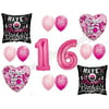SWEET 16 Sixteen Birthday Balloons Decoration Supplies Party Cupcake Girl NEW!