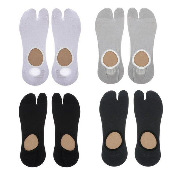 Calcetines flip flop de 2 dedos Hugo 4 pares Negro Gris
