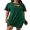 Green, variant on Women's Casual Summer Short Sleeve Twist Knot Front T Shirt Loose Mini Tee Shirt Dress S-2XL