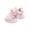 14#Pink, variant on Girls Sneakers Kids Lace Up Slip Resistant Lightweight Outdoor Trekking Walking Running Shoes