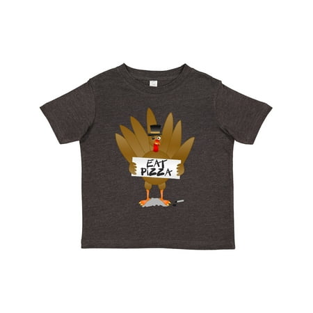 

Inktastic Turkey Holding a Sign Says Eat Pizza Gift Toddler Boy or Toddler Girl T-Shirt
