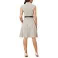 thumbnail image 3 of INSPIRE CHIC Work Dress for Women's Fit and Flare 2024 Cap Sleeve Business Dresses S Grey, 3 of 6