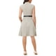 thumbnail image 3 of Vestido de trabajo INSPIRE CHIC para mujer, corte acampanado, vestido de negocios de manga corta 2024, color gris, 3 of 6