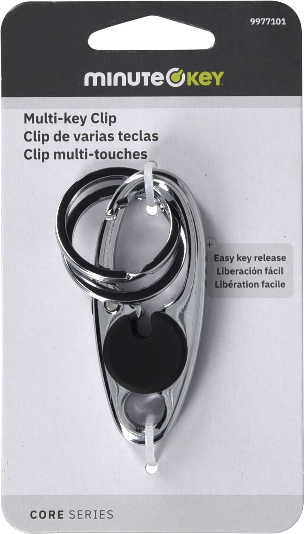 Minute Key Large Valet Carabiner, Keychain, Zinc Alloy, Black