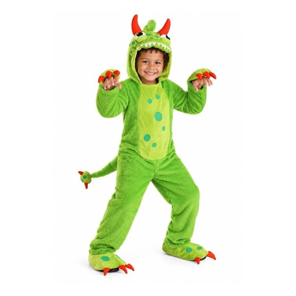 Kid's Spotted Green Monster Costume