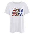 thumbnail image 4 of Fartey Oversized American Flag Shirt for Women 4th of July Patriotic Tshirt Cute USA Star Stripes Graphic Tees Memorial Day Short Sleeve Tops White L, 4 of 5