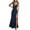 Navy, variant on Siilsaa Gala Dresses for Women Formal Women's Vintage V Neck Irregular Hem Lace A Line Chiffon Dresses ,XL