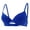 Blue-womens bras, variant on Women's Bra No Underwire Front Closure Brassiere Unpadded Backless Bralette Solid Color Everyday Bras