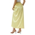 thumbnail image 5 of Satin Half Slip for Women Under Dresses Plus Size Solid Color Long Underskirt Lace Trim Elastic Waist Maxi Slip Skirt, 5 of 7