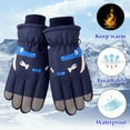 thumbnail image 4 of DHFJKG Kids Winter Waterproof Snow Ski Gloves For Boys Girls Thermal Insulated Cartoon Print Design For Outdoor Play Skiing Cold Weather Comfort Windproof Mitten, 4 of 7