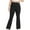 Black, variant on HUJlwoi Women's Flare Yoga Pants Plus Size Soft Comfy High Waisted Leggings Workout Gym Casual Stretchy Tights Pants