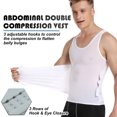 thumbnail image 3 of QRIC Men Body Shaper Slimming Vest Tight Tank Top Compression Shirt Tummy Control Underwear Moobs Binder, 3 of 6